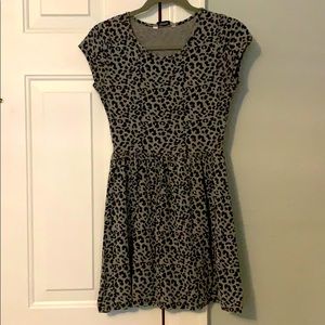 Gray Leopard Print Dress - Small